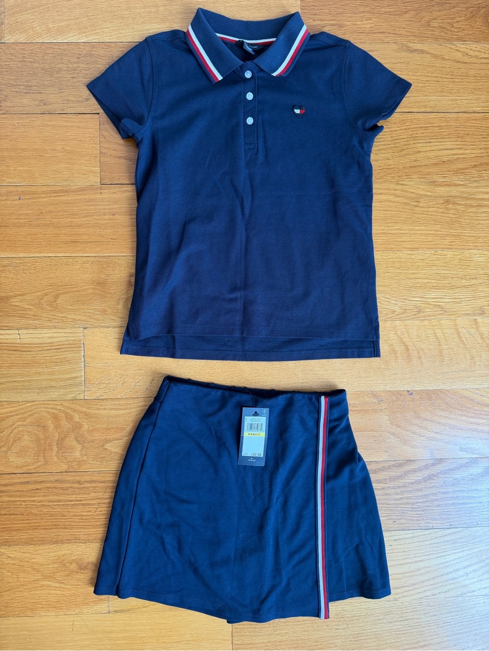 Tommy Hilfiger Navy Girls Polo Top & Skort Set